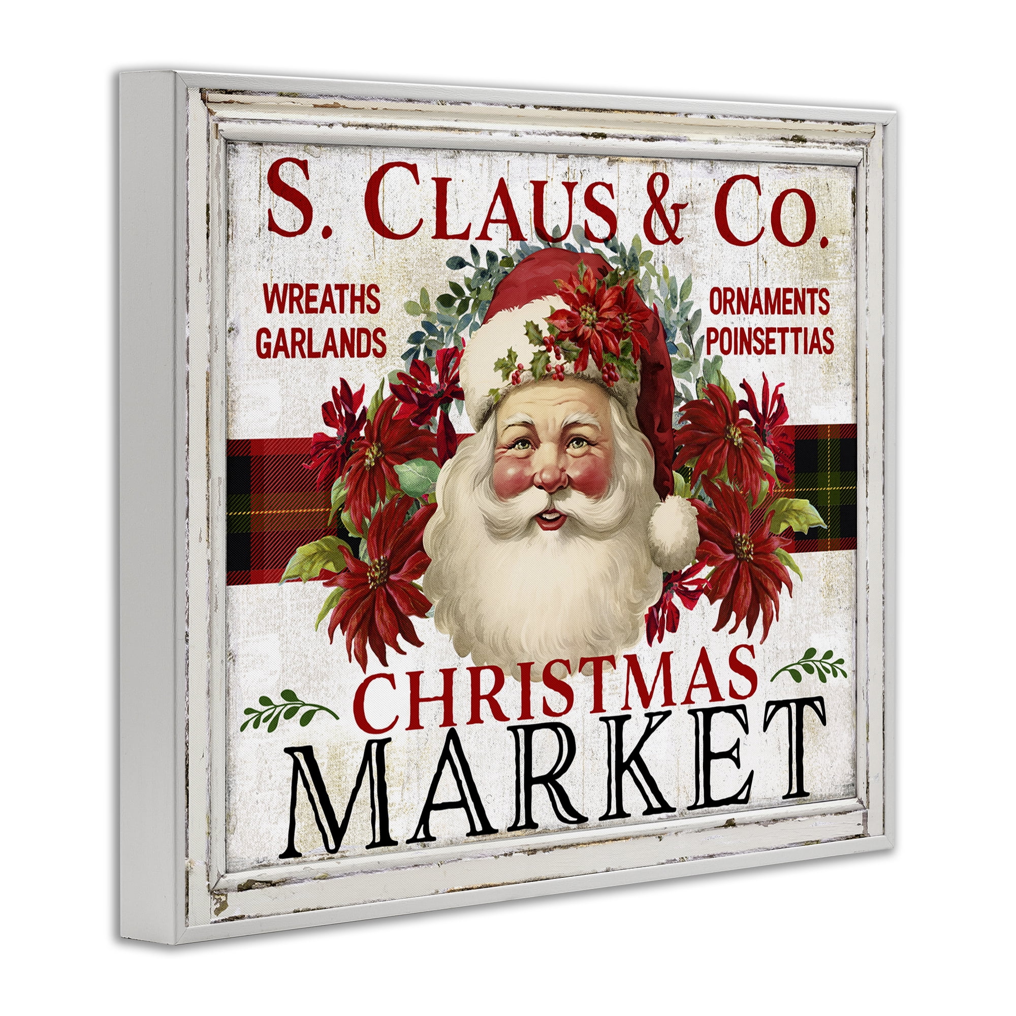 Stupell Industries Holiday Christmas Market Holiday Painting White Framed Art Prints Wall Art, 14 x 11