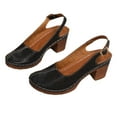 thumbnail image 4 of Black Fashion Ladies Fish Mouth Sandals With One Line Buckle Design And Thick Bottom For High Heels Comfortable Shoes, 4 of 6