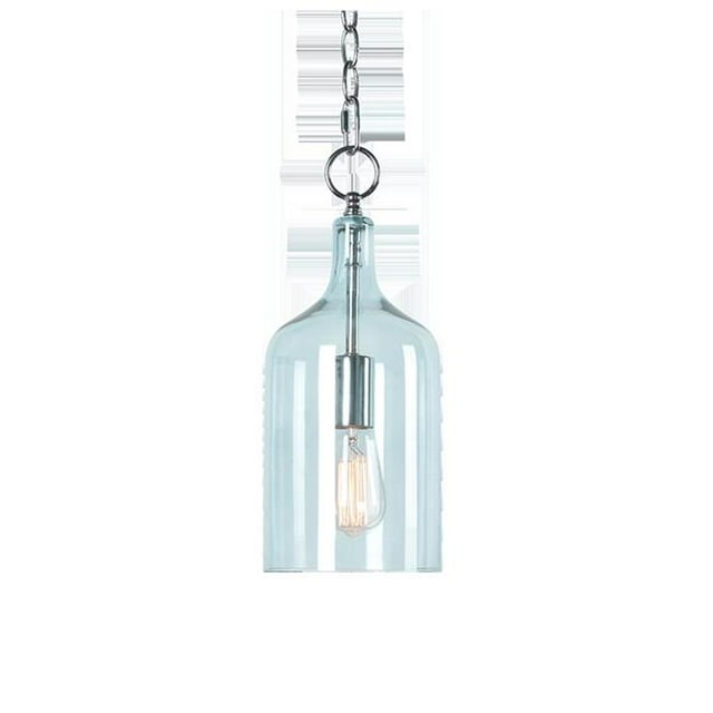 Kenroy Home 91831BLU Capri 1 Light Mini Pendant, Blue Glass