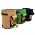 thumbnail image 4 of Bolsas de cultivo, paquete de 2 bolsas para plantar, macetas de tela, bolsas de tela transpirables de primera calidad para contenedor de patatas/plantas con asas y ventana de velcro Adepaton 2033351-3, 4 of 9