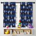 thumbnail image 5 of Blackout Kids Curtains,Blue Christmas Snowflake Pattern Childrens Insulated Curtains Set Of 2,Bedroom Essentials,Toddler Room Decor 42"x54", 5 of 5