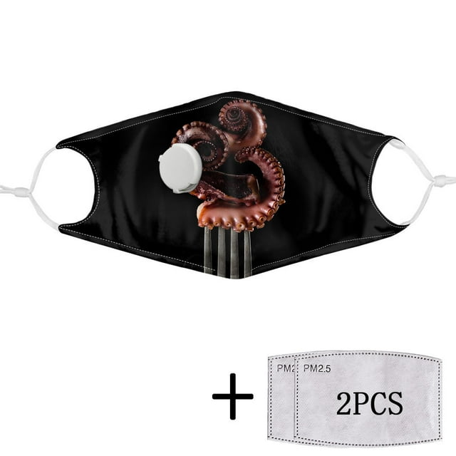Masques Non Jetables Imprimés avec Valve Respiratoire + 2 Filtres PM2.5