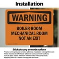 thumbnail image 3 of (2 Pack) Boiler Room Mechanical Room Not An Exit OSHA Warning Sign, 3 of 7