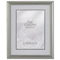 Satin antiqued pewter w caviar bead trim by Lawrence Frames - 4x6