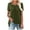 Green, variant on JTZGDY Womens Fake Two-Piece Plaid Ruched Blouse Sexy V Neck Ruched Pleated Layered T Shirts Summer Loose Flowy Dressy Casual Tunic Tops for Leggings to Hide Belly Blue L