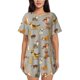 thumbnail image 1 of Fotbe Cute Dog Conjunto de Pijama Estampado para Mujer, 2 Piezas, Ropa de Dormir con Camiseta de Manga Corta y Shorts Suaves-XX-Large, 1 of 6