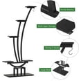 thumbnail image 6 of Tribesigns 6-Tier Tall Indoor Plant Stand Pack of 2, Metal Curved Display Shelf with 2 Hanging Hooks,Black, 6 of 7