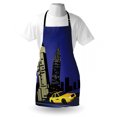 thumbnail image 3 of City Apron Skyscrapers and Taxi New York Theme American Downtown Scenic Skyline, Unisex Kitchen Bib Apron with Adjustable Neck for Cooking Baking Gardening, Violet Blue Yellow Black, by Ambesonne, 3 of 3