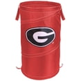 thumbnail image 3 of Smart Design Pop-Up Spiral Laundry Hamper Bag - Collapsible - Dorm Room Essential - 15 x 25 inch - University of Georgia - Kids Clothes Basket Organizer - Black & Red - [Georgia Bulldogs], 3 of 5