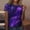 02 Purple, variant on YueHuiYing Women's Fashionable Loose-Fit Casual Non Positioning Carnival Printed Round Neck Short Sleeved T-shirt Top for Adults