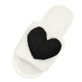 thumbnail image 5 of Daznico Women's Fuzzy Open-Toe Slippers Non- Indoor House Shoes Soft Plush Comfortable for Home Relaxation,Color:Black,Size:41, 5 of 5