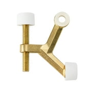 Hyper Tough New Hinge Pin Mounted Doorstop, Brass Plated,Assembled Product depth 5.65,height 0.7,width 2.7 Inch