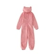 thumbnail image 2 of Ensemble Parent-Enfant Uni, Pyjama Familial à Manches Longues, Sweat à Capuche à Fermeture Éclair et Col Rond, 2 of 7