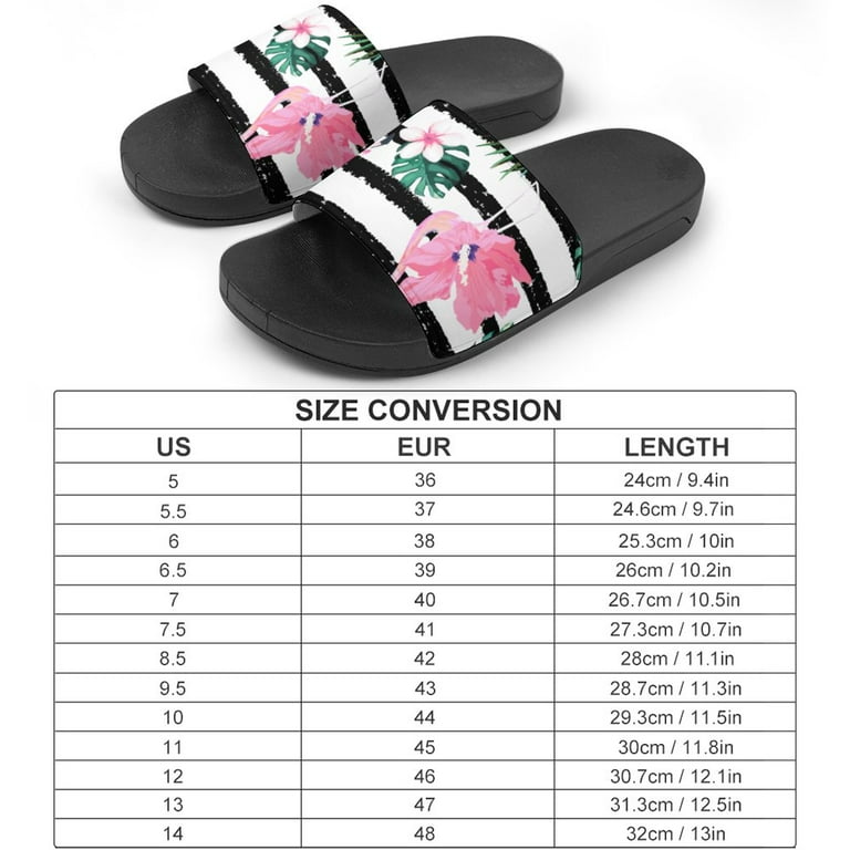 GZHJMY Stylish Slides for Women Men, Black and White Striped