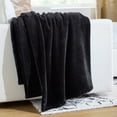 thumbnail image 3 of Better Homes & Gardens Solid Velvet Plush Soft Fleece Throw Blanket, Rich Black, 3 of 7