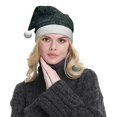 thumbnail image 5 of Haiem Chemical Pattern Santa Hat Confortable Velvet Christmas Hat for Christmas Party Favors Fit for Adults Men Women, 5 of 6