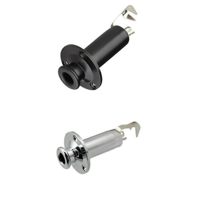 Bunblic 2 Pieces Brass 1/4" Strap End Pin Output Input for Electric Guitar Bass