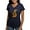 Navy, variant on - Halloween Letter D Witch Monogram Women's V Neck D - Women's V-Neck Dark T-Shirt