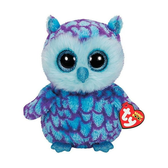 Ty Beanie Boos Oscar The Blue/Purple Owl Plush
