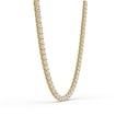 thumbnail image 5 of 10 Carat TW Lab Grown Diamond Straight Line 4 Prong Tennis Necklace in 14K Yellow Gold - 18 Inches, 5 of 6