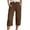 Brown, variant on Glisme Womens Pants Fashion Straight Leg Casual Pants High Waist Sports Loose Pants Trend Trousers Brown