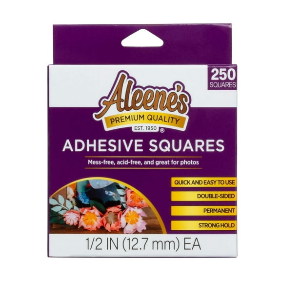 Aleene's Adhesive Squares 1/2" Roll 250 Count New