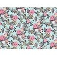 thumbnail image 2 of Zelouf Retro Rose On Cdc  , Sewing, DIY, Crafts Fabric by the Yard, 439 Mint/rose, 3 Yard, 2 of 2