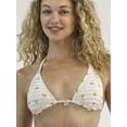 thumbnail image 4 of No Boundaries Women's Tiered Lace Triangle Bikini Top, Sizes XXS-XXL, 4 of 5