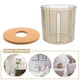 thumbnail image 4 of ColoMX Dispensador de rollos de papel higiénico redondo con tapa de bambú, organizador decorativo para toallas y secadora, ahorra espacio en el baño y la cocina., 4 of 7
