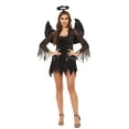 thumbnail image 1 of Conjunto De Disfraz De ángel Caído Para Mujer, Vestido De Corsé, Vestido De Fiesta De Cosplay, Negro Sunnimix Disfraz De Angel De Halloween, 1 of 7