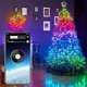 thumbnail image 1 of Guirnalda de luces festivas - Guirnalda de luces para árbol de Navidad conectada - Controlada por teléfono inteligente, iluminación interior/exterior (10M100LEDS) JM JM, 1 of 5