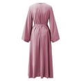 thumbnail image 5 of Women's Casual Dress Solid Dress Flare Sleeve Abaya Elegant Dress Arab Kaftan Long Sleeve Solid Dress Silk Gloves for Women Long Burka for Women Headwear Pregnancy Dress for Women plus Size Dresses, 5 of 5