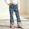 thumbnail image 4 of VIPOIN Girls' Boho Flare Pants Floral Print Vintage Y2K Style Bell Bottom Stretchy Trousers, 4 of 8