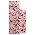 thumbnail image 2 of Pink Cute Dachshund Dog and Love Heart Toddler Nap Mats for Kids Preschool,Sleeping Mat Bag or Kids,Toddler Sleeping Bag,Toddler Nap Mat or Daycare, 2 of 6