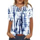 thumbnail image 1 of Moda mujer manga corta estampado botón bolsillo Casual Tops blusa, 1 of 3
