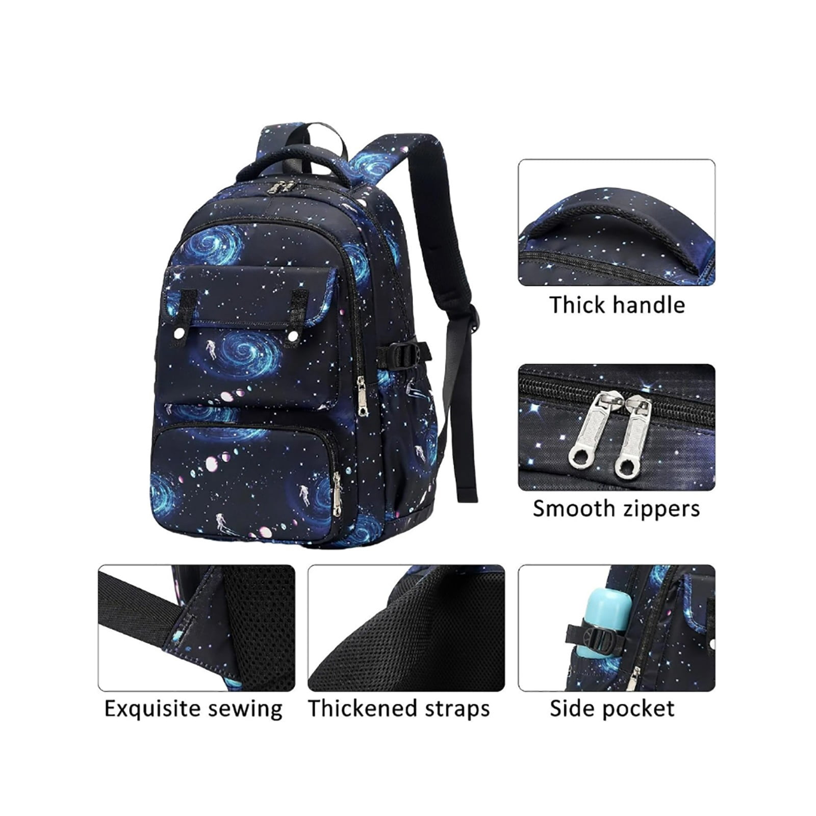 ZUOIK School Office Supplies Backpack School Backpack For Backpack With Lunch Box Lightweight Galaxy ElementaryPrimary BookBags School Bag Teen Backpack Set