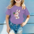 thumbnail image 2 of Shadoumai Girls Easter Shirt Size 7 Easter's Day Cartoon Print Round Neck Short Sleeve T Shirt Top Loose Funny Tees T Shirt for Boys and Girls, 2 of 4