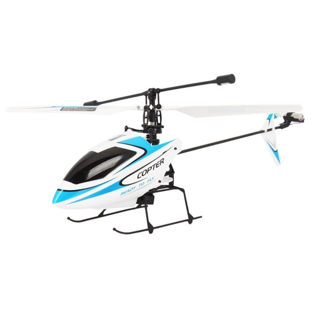 4CH 2.4GHz Mini Radio Single Propeller RC Helicopter Gyro V911 RTF White&Blue - Walmart.com
