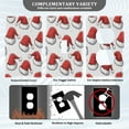 thumbnail image 3 of Yayeee Toggle Light Switch Wall Plate 1-Gang 4.5"x2.7" Home Decorative Outlet Cover, Red Santa Hats Pattern, 3 of 7