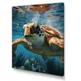 thumbnail image 2 of Designart "Whimsical Turtle: Ocean Explorer I" Animals Turtle Wall Art Prints, 2 of 7