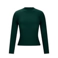 thumbnail image 5 of Women's Slim Fit Turtleneck Sweater, Lightweight Knit Pullover, Fall Winter Casual Top, Ribbed Knit Shirt, Everyday Basic Sweater, Cozy Crewneck Sweater Blackish Green L, 5 of 6
