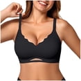 thumbnail image 2 of Lutiedan Bras for Women Soft No Underwire Push Up Bra Full Coverage Seamless Sports Bras Comfortable Support Lift Bralettes Everyday Wireless Tshirt Bras, 2 of 5