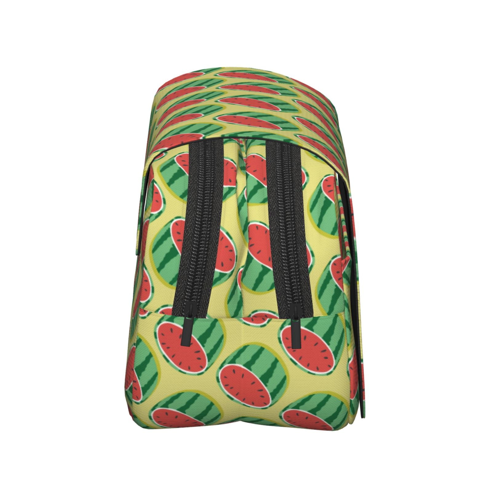 Rateoe Summer Watermelon Pattern Double Clamshell Pen Case, Storage Organizer with Two Zipper Compartments– Holds Up to 50 Pencils & Pens