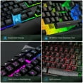 thumbnail image 3 of Gaming Keyboard and Mouse Combo, LED RGB Backlit Wired Keyboard 114 Keys Mechanical Feel Anti-ghosting Keyboard & 7 Colors Mouse with 12 Multimedia Keys for Windows/XP/Vista PC Laptop Computer Gamer, 3 of 8