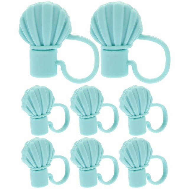 8 protectores de pajitas con dibujos animados, tapas para pajitas, tapones para pajitas, fundas protectoras para pajitas.