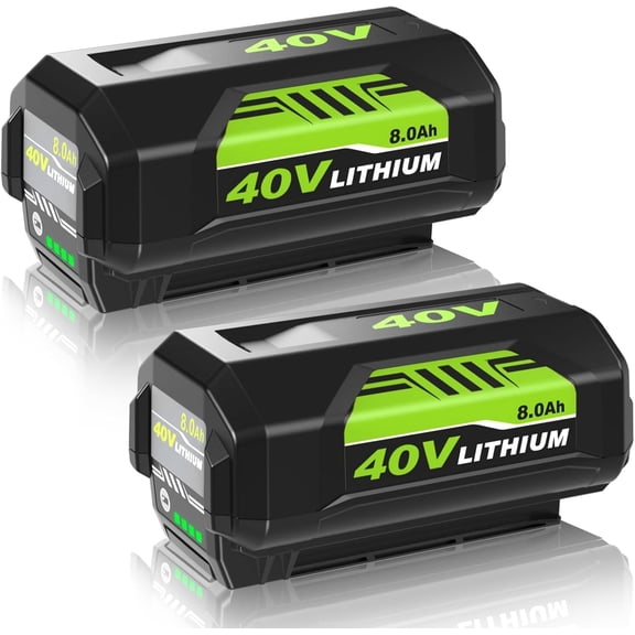 2 Pack 40V 8000mAh High Capacity Replacement for Ryobi 40V Battery Lithium Compatible with Ryobi 40 Volt Battery OP4026A OP4015 OP4040 OP40201 OP4050A OP4015 OP40261 OP4030 OP40401 OP4060 Tool