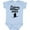 AE-Light Blue, variant on Skiing Future Skier Boys or Girls Baby Bodysuit