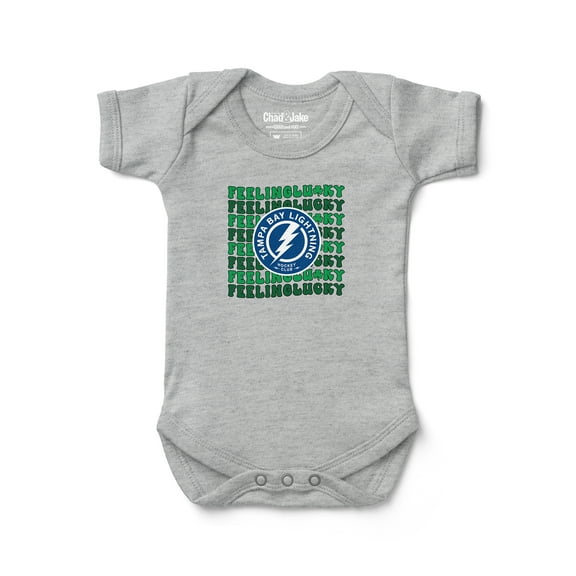 Infant Chad & Jake Heather Gray Tampa Bay Lightning Feeling Lucky Bodysuit