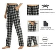 thumbnail image 3 of LNFINTDO Womens Flannel Pajama Pants Plaid Pajama Bottoms Pj Cotton Sleepwear Loungewear, Grey Plaid, Medium, 3 of 7