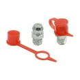 thumbnail image 3 of M6 Silver Tone Thread Straight Grease Nipple Fittings w/ Red Dust Cap for Car 20 Set, 3 of 6